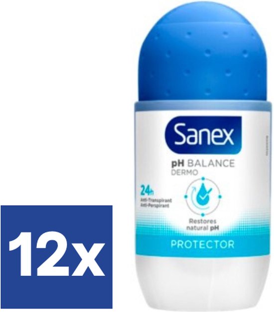 Sanex Dermo Protector 24H Deo Roll On (Voordeelverpakking) - 12 x 50 ml |  bol.com