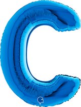 Folieballon 100cm letter C blauw