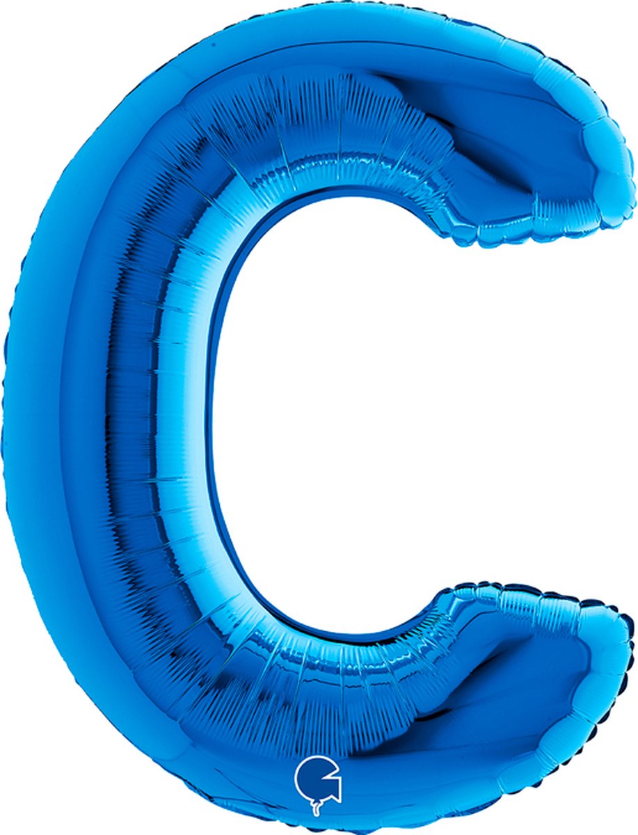 Folieballon 100cm letter C blauw
