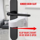 Allernieuwste.nl® 2 X Veilig Deurklink Kinderslot Voorkomt het Openen van een Deur - Deurvergrendeling Kind - kleur wit - 35x50x70mm - 2 STUKS