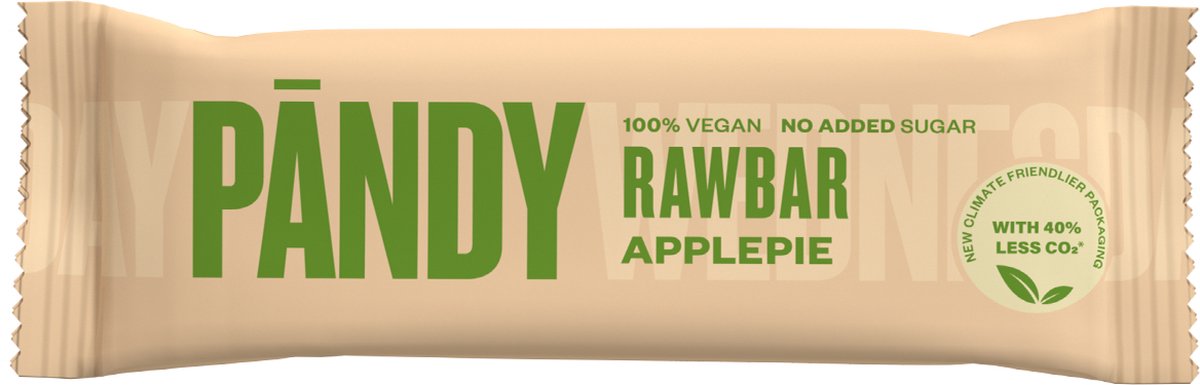 Pandy Raw Bar Apple Pie / Vegan Energie reep / 35 x 15 g