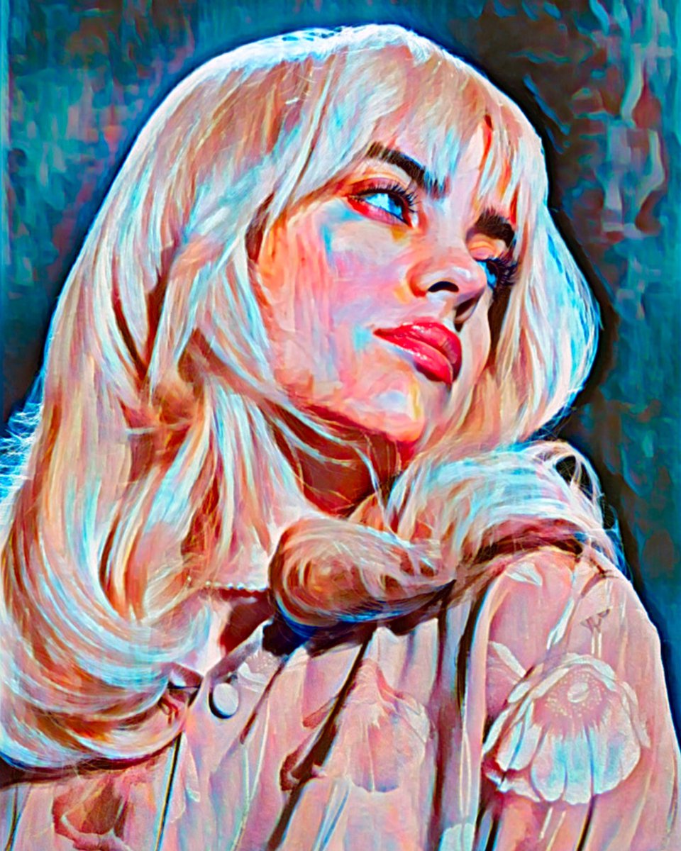 Passionforart.eu Billie Eilish 3 - Poster - 50 x 70 cm fullcolour