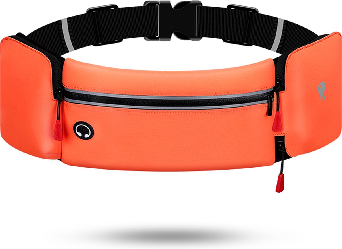 Hikr® Running Belt met Bidonhouder - Hardloopband - Lichtgewicht - Waterbestendig - Hardloopriem - Drinkgordel - Heupband - Sportband - Runningbelt met drinkfleshouder
