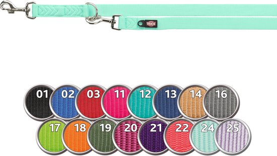 Trixie hondenriem premium verstelbaar koraal oranje 200x2 cm