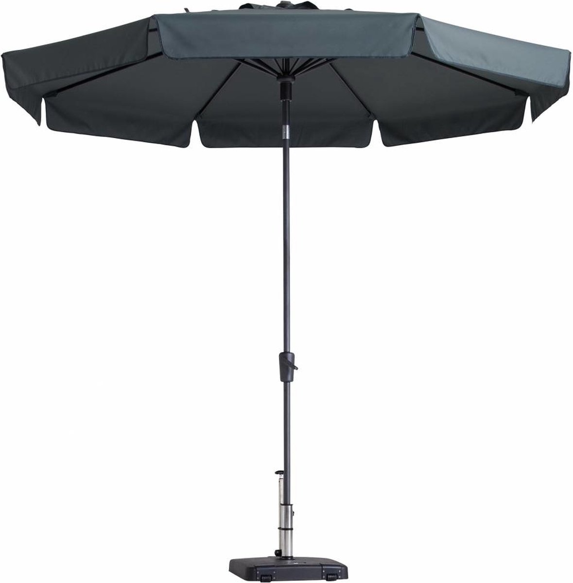 Stylish gray Madison Parasol Flores Rond with a diameter of 300cm, showcasing its elegant design and quality.