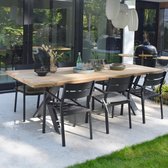 Ensemble de jardin 7 pièces | 6 chaises de jardin Dublin BL | Table de jardin Pohon