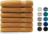 Bol.com Handdoek Hotel Collectie - 6 stuks - 70x140 - oker geel aanbieding