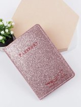 Paspoort hoes - Paspoort houder - Glitter Look - Roze - Trendy - Luxe paspoort houder