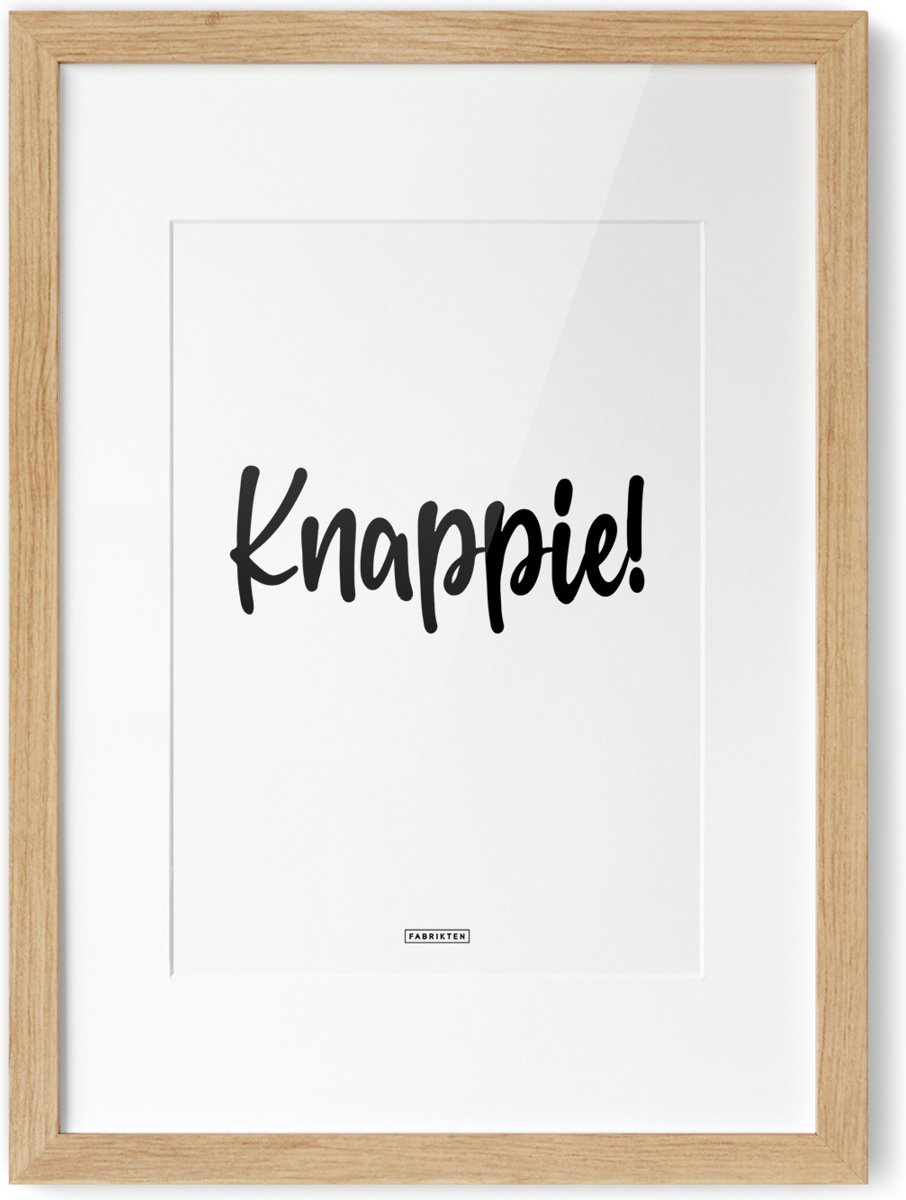 Fabrikten Tekstposter Knappie! - A4
