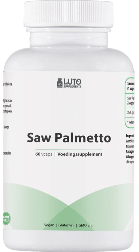 Saw Palmetto Extract 4:1 - Prostaat en haargroei* - Prostaat capsules - 320mg - 60 Vegetarische capsules - Zaagpalm - 4x meer werkzame stoffen - Dwergpalmboom - Beta Sitosterolen en Stigmasterol - Luto Supplements