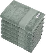 PandaHome - Badhanddoeken Set - 6 delig - 6 Badhanddoeken 70x140 cm - 100% Katoen - Badhanddoeken Groen - Towel - Handdoek Groen - Vintage green
