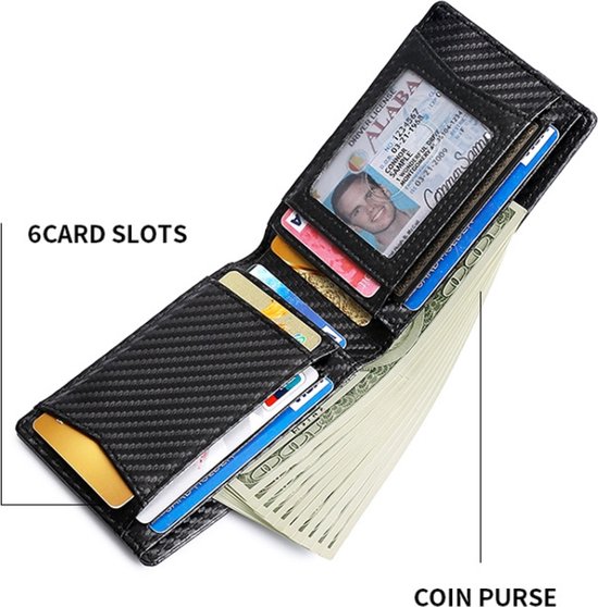 MIYOZI Airtag - Portefeuille pour homme, avec pince à billets et 10