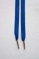 Schoenveters plat - konings blauw - 120cm veters voor wandelschoenen, werkschoenen en meer