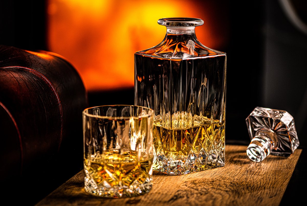 Carafe à Whisky Vintage en Cristal GDLF ® dans un Coffret Cadeau