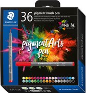 STAEDTLER pigment brush pen set 36 couleurs