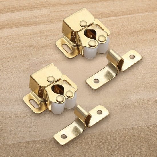 Foto: Tlvx meubel kast deur vastzetter goud 2 sets deurklem kastklem deurstopper deurstop goud meubel klem meubelbeslag deur dichter kastdeur vanger buffer deurklem deuroplossing magneet vervanger deur 2 sets 