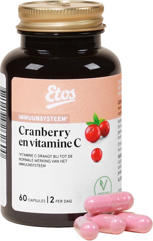 Etos Cranberry - Vitamine C - Capsules - Immuunsysteem - 60 stuks | bol.com