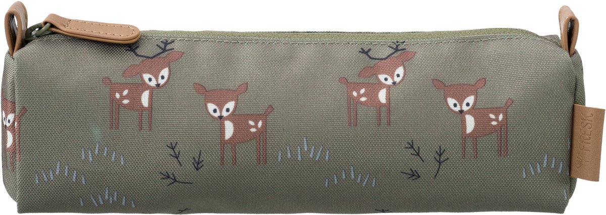 Fresk Etui Jongens – Waterafstotende Pennenzak - Etuis voor School - Pennenbakje voor Kinderen - Schoolspullen - -Groen - Deer Olive