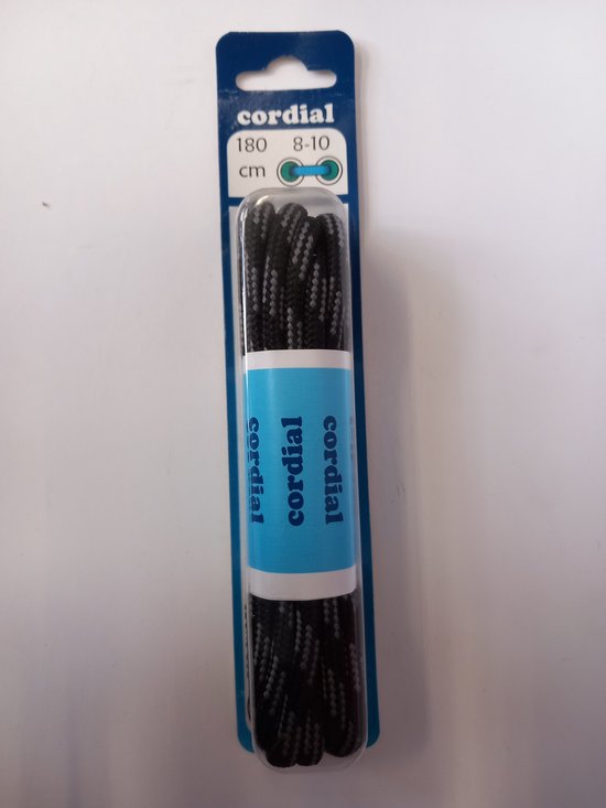 Cordial - Lacets de montagne - gris / noir épais tissé fin - longueur de lacet 180 8-10 trous
