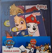 Paw Patrol kaart met puzzel - Nickelodeon - Chase - Marshall - Pups rule - Puzzelen - Puzzel met 25 stukjes - Educatief