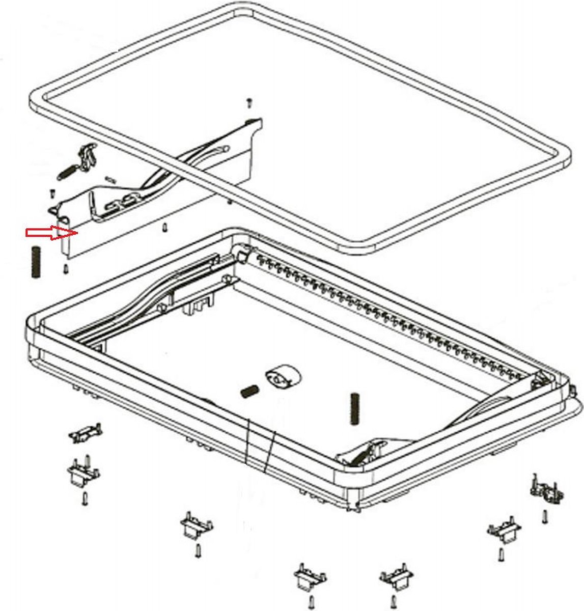 Dometic Midi Heki Afdekking Beugelaandrijving L+R