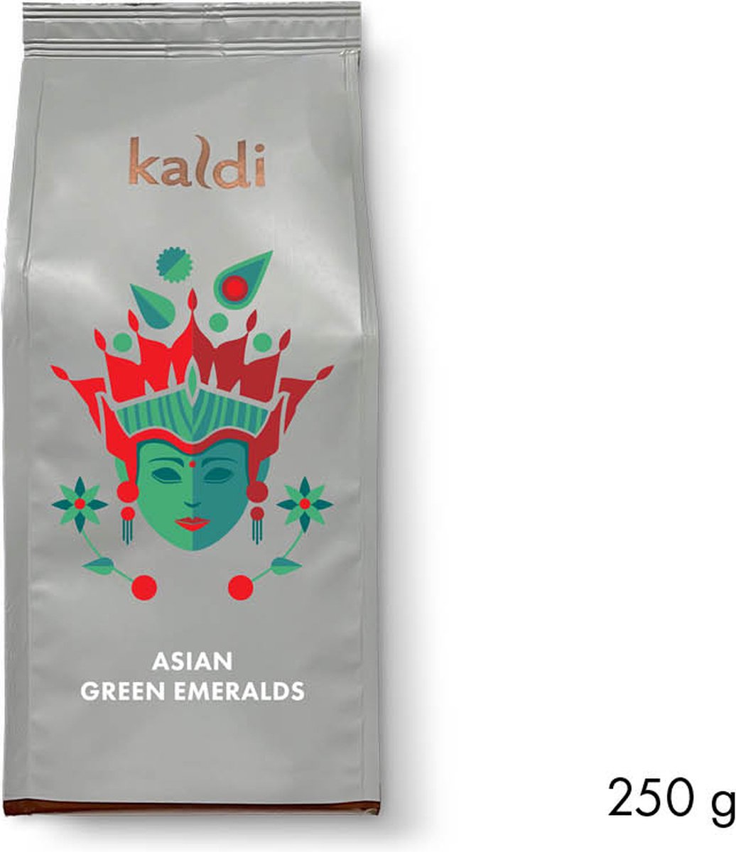 Goedkoopste Kaldi Asian Green Emeralds - Koffiebonen 250 gram - Arabica bonen - Kruidige en volle koffie