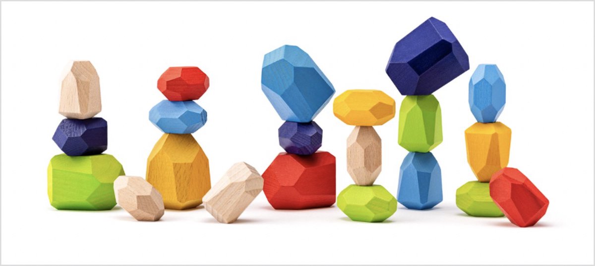 Woody Balans Spel - Blokken Bouwen - Houten Speelgoed - Houten Blokken - Baby & Peuter Speelgoed - Montessori Speelgoed - Blokkenspel - Educatief Speelgoed - Blokjes - Hout Speelgoed - Hoge Kwaliteit - Duurzaam Baby Speelgoed