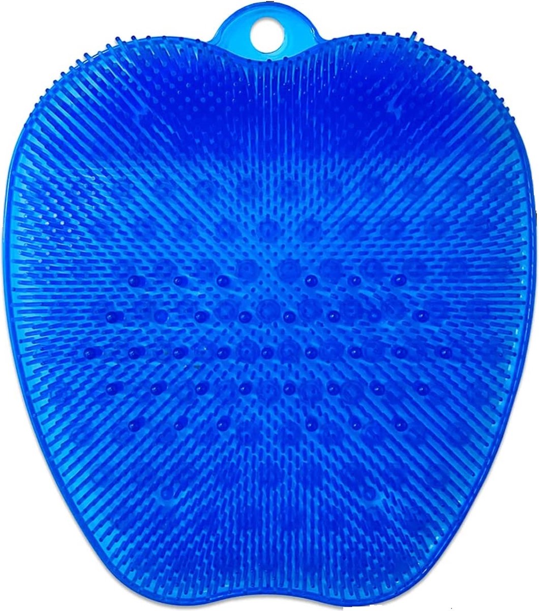 Fundigo VoetScrubber - Voetborstel - Scrub - Voetmassage apparaat - exfoliant - Douchemat - Met zuignappen - Donker Blauw
