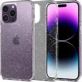 Spigen Liquid Crystal Glitter Case hoesje geschikt voor iPhone 14 Pro - transparant