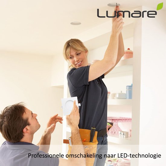 Lumare 6x LED inbouwspot 6W IP44 extra plat 230V ook voor badkamer en natte  ruimte wit... | bol