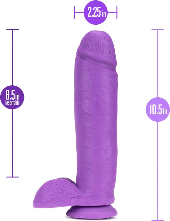 Neo 10 inch Dual Density Dildo Neon Purple