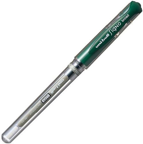 Uniball roller Signo Broad, 0,65 mm, groen 12 stuks