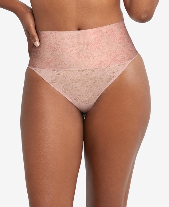 Maidenform Tame Your Tummy Buik Corrigerende String Dames Corrigerend Ondergoed - Roze - Maat L