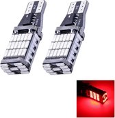 TLVX T15 W16W LED Canbus Rood / Remlicht / Kleur Rood / Autolamp / Achterlicht / Achterlampen Rood / Interieur verlichting / Interieur lamp / 12 Volt – 24 Volt (set, 2 stuks)