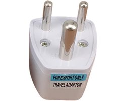 Reisstekker Wereldstekker - Type D - India - Sri Lanka - Nepal - Travel Adapter - 1 Stuks
