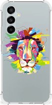 GSM Hoesje Geschikt voor Samsung Galaxy A54 Leuk TPU Back Cover met transparante rand Lion Color
