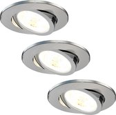 Ledvion Dimbare LED Inbouwspot RVS - IP65 - 7W - CCT - 5 Jaar Garantie - Geschikt voor de Badkamer