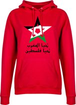 Viva Marokko Palestina Dames Hoodie - Rood - XXL