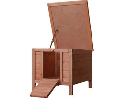 Topmast Little One Konijnenhok Caviahok Knaagdierhuis- Natural - 41 x 51 x 46 cm - Konijnenhok voor Buiten - Konijnenkooi - Konijnenren