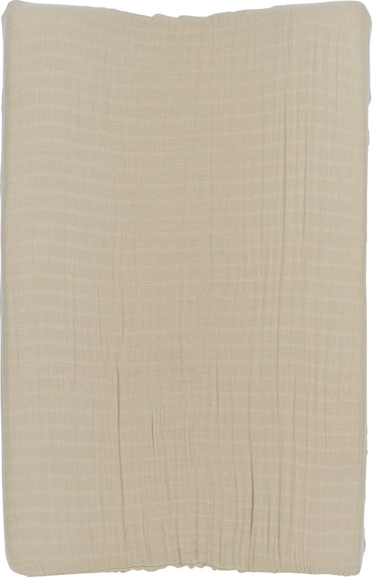 Meyco Baby Uni aankleedkussenhoes - pre-washed hydrofiel - sand - 50x70cm — afbeelding 3