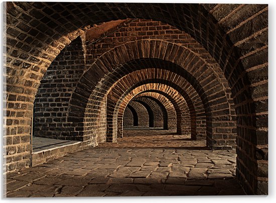 Acrylglas - Tunnel met Bogen - 40x30 cm Foto op Acrylglas (Wanddecoratie op Acrylaat)