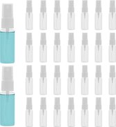 Belle Vous Mini 20ml Verstuiver Spray Flesjes (30 pak) - Fijne Mist Spray Flesjes met Doppen - Navulbaar Anti Lek Plastic Fles Voor Schoonmaken, Parfums, Essentiele Oliën – Reisformaat
