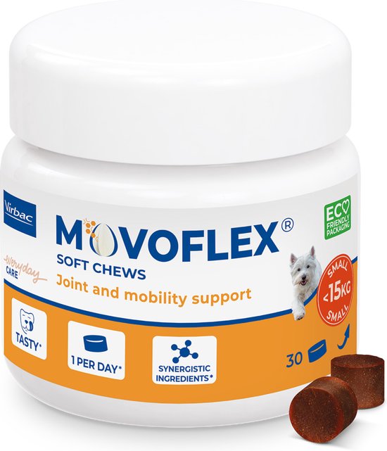 Movoflex Soft Chews S (-15 kg) - 30 stuks