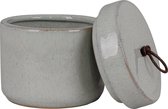 House Nordic Pot - Pot in keramiek, met deksel, grijs, rond, Ø10,5x10 cm
