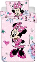 Disney Minnie Mouse BABY Housse de couette, Fleur - 135 x 100 + 40 x 60 cm - Katoen