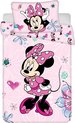 Disney Minnie Mouse BABY Dekbedovertrek, Flower - 135 x 100 + 40 x 60 cm - Katoen