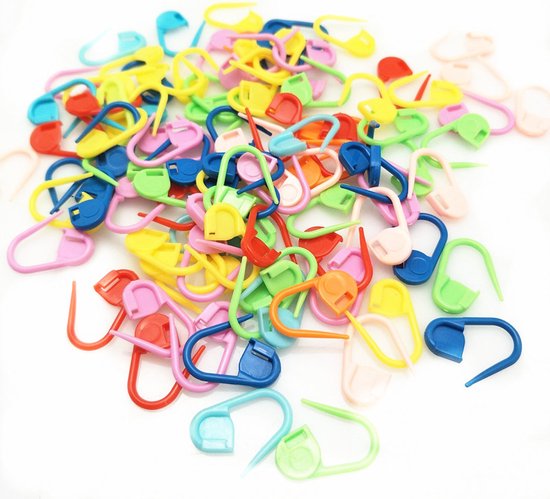 50 kunststof breimarkeerders - Steekmarkeerders in verschillende kleuren - Bijoux by Ive