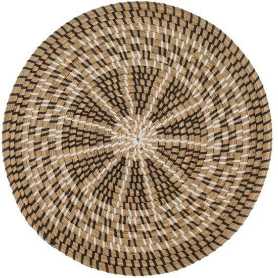 Wall Art Seagrass Brown / Naturel Wiel Ø38 CM