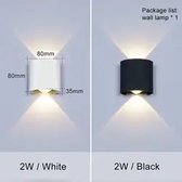 Wandlamp - Voor Buiten en Binnen - 2 Lichtpunten - Industrieel - Zwart - Mooi Strak Design - 1 Stuks