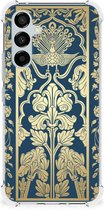 Hoesje Bumper Geschikt voor Samsung Galaxy A54 Telefoon Hoesje met doorzichtige rand Beige Flowers